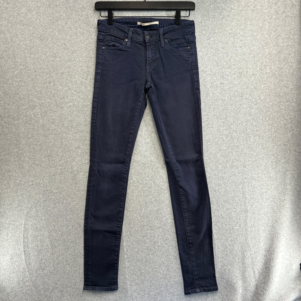 Vince Lola Stovepipe Jeans Moroccan Dark Blue Skinny Casual Denim Womens 25 READ